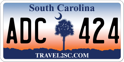 SC license plate ADC424