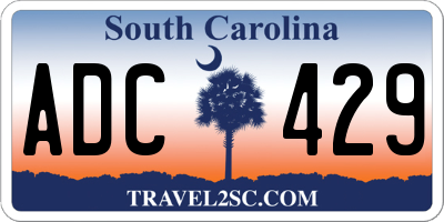 SC license plate ADC429