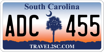 SC license plate ADC455