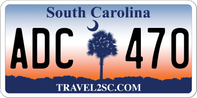 SC license plate ADC470