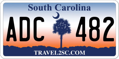 SC license plate ADC482