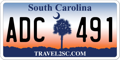 SC license plate ADC491