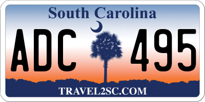 SC license plate ADC495