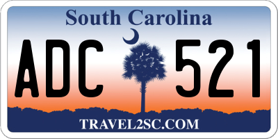 SC license plate ADC521