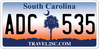 SC license plate ADC535