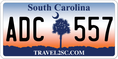 SC license plate ADC557