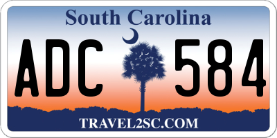 SC license plate ADC584