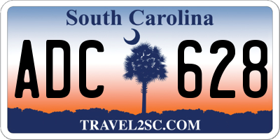 SC license plate ADC628