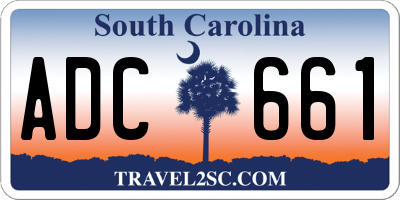 SC license plate ADC661