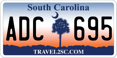 SC license plate ADC695