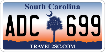 SC license plate ADC699