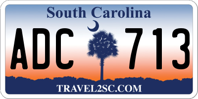 SC license plate ADC713