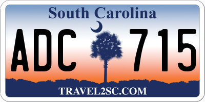 SC license plate ADC715