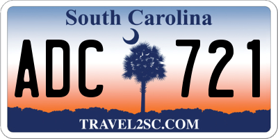 SC license plate ADC721