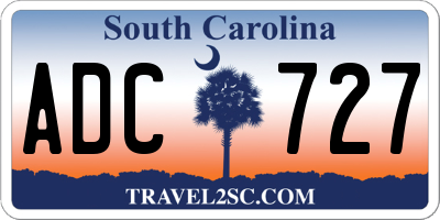 SC license plate ADC727