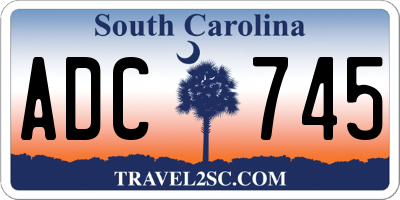 SC license plate ADC745