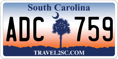 SC license plate ADC759
