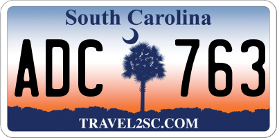 SC license plate ADC763