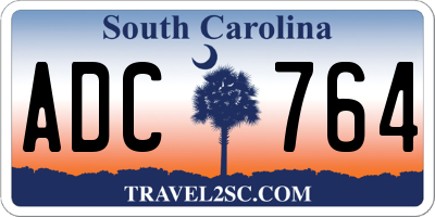 SC license plate ADC764