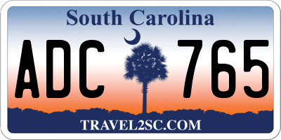 SC license plate ADC765