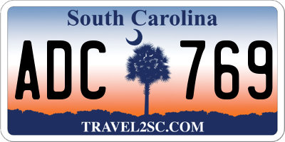 SC license plate ADC769