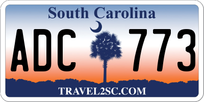 SC license plate ADC773