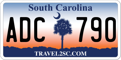 SC license plate ADC790