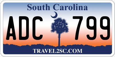 SC license plate ADC799