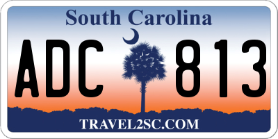 SC license plate ADC813