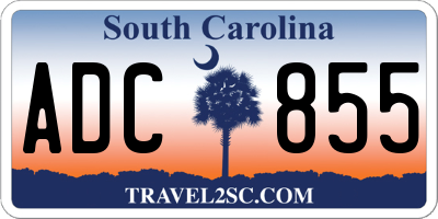 SC license plate ADC855