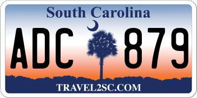 SC license plate ADC879