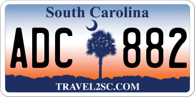 SC license plate ADC882
