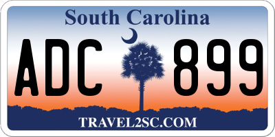 SC license plate ADC899