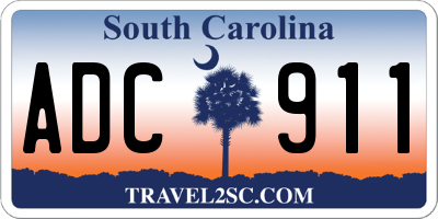 SC license plate ADC911