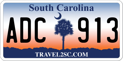 SC license plate ADC913