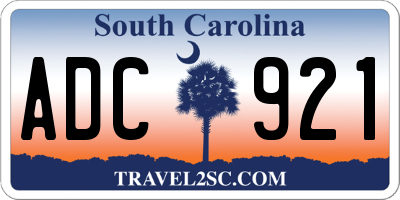 SC license plate ADC921