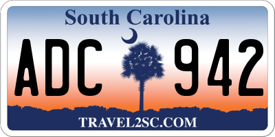 SC license plate ADC942