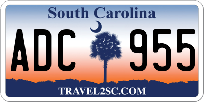 SC license plate ADC955