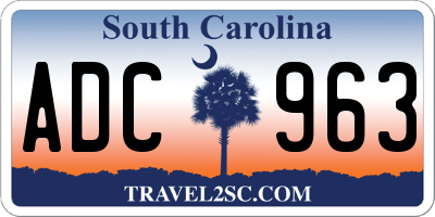 SC license plate ADC963