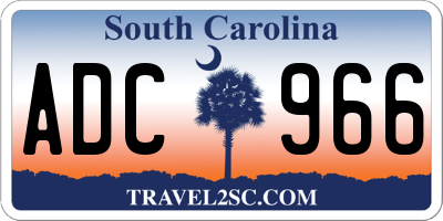 SC license plate ADC966