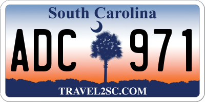 SC license plate ADC971