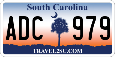 SC license plate ADC979