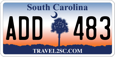 SC license plate ADD483