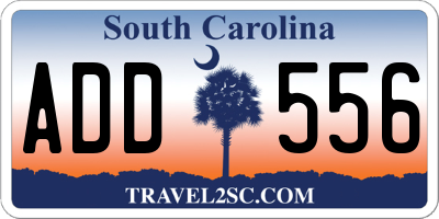 SC license plate ADD556