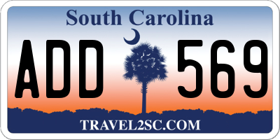 SC license plate ADD569