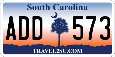 SC license plate ADD573