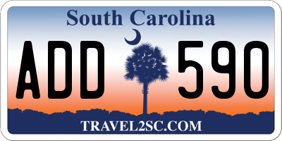 SC license plate ADD590