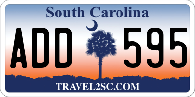SC license plate ADD595