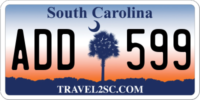 SC license plate ADD599