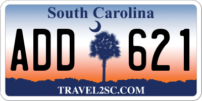 SC license plate ADD621